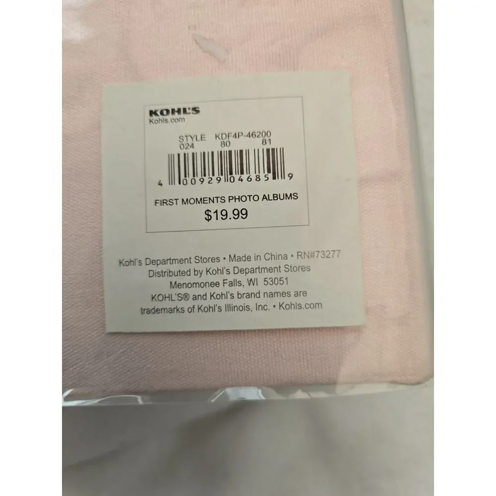Baby Girl Pink Photo Album - Holds 200 4”x6” Photos - NEW